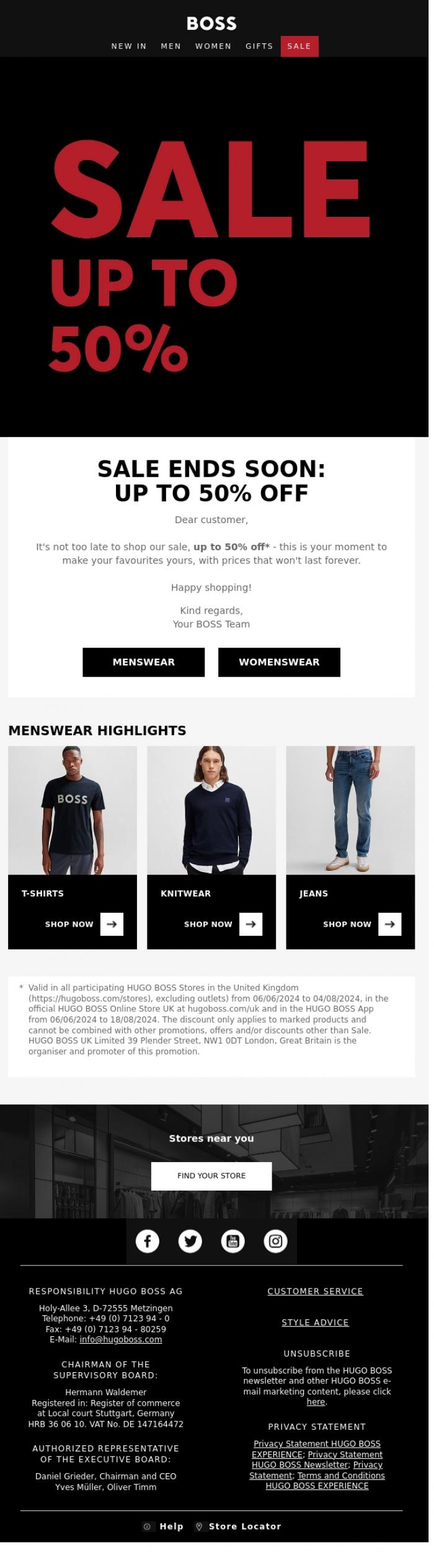Email Design Inspiration from BOSS News, It's the final countdown...