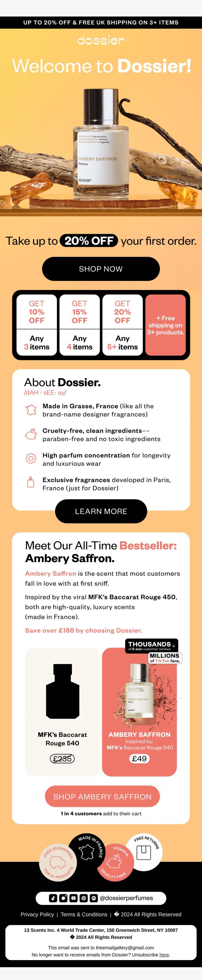 Email Design Inspiration from Dossier UK, Welcome to Dossier!  ????