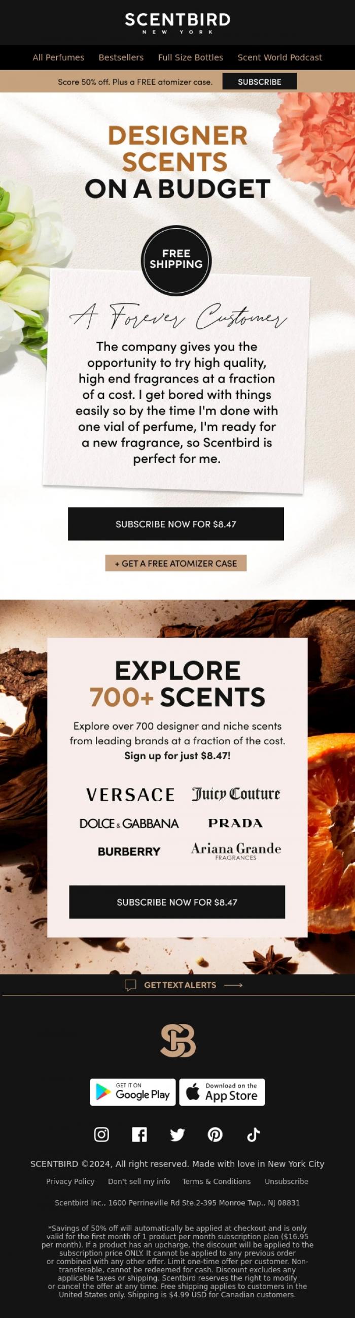 Email Design Inspiration from Taylor at Scentbird, Our Customers LOVE Us! Here's Why You Will Too!