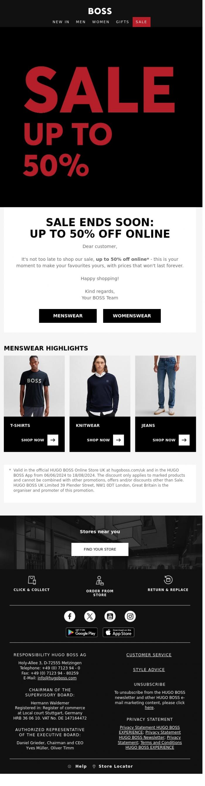 Email Design Inspiration from BOSS News, It's the final countdown...