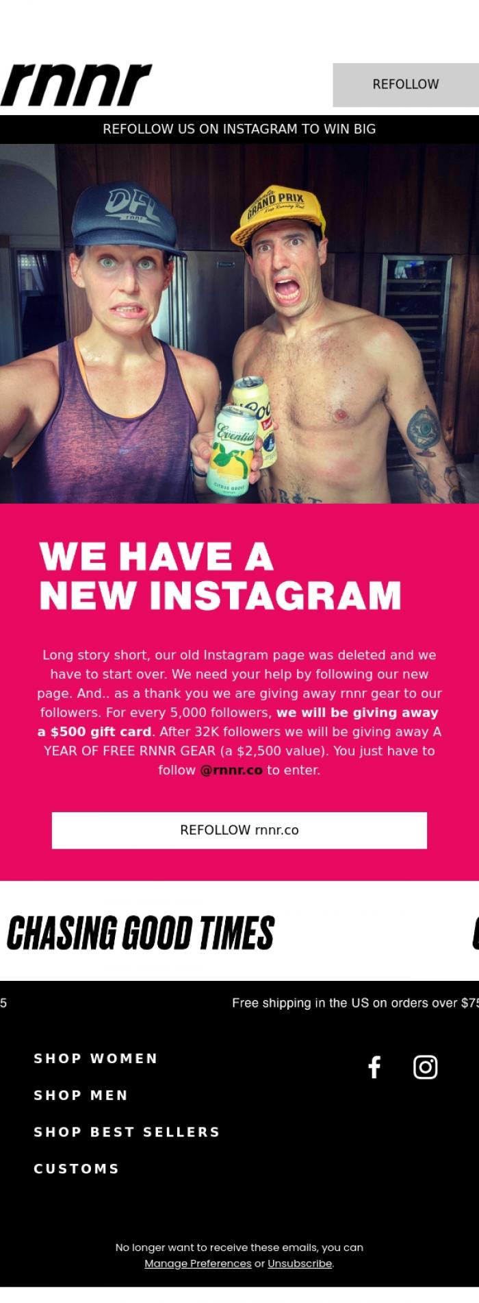 Email Design Inspiration from rnnr, We need your help