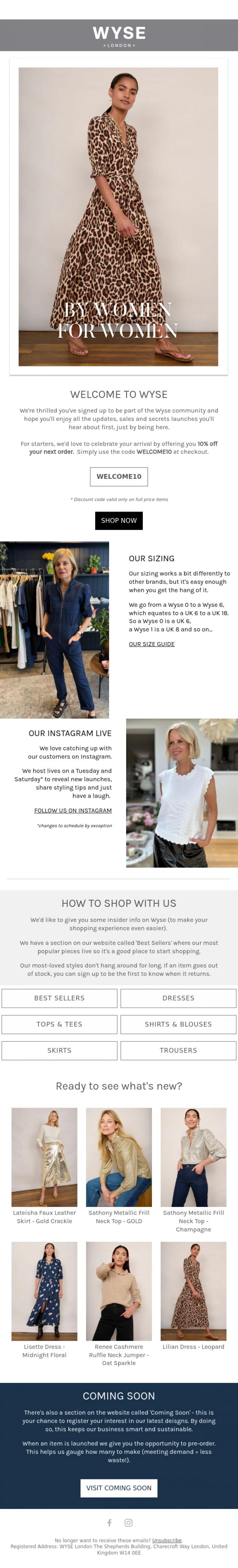 Email Design Inspiration from WYSE London, Welcome to Wyse