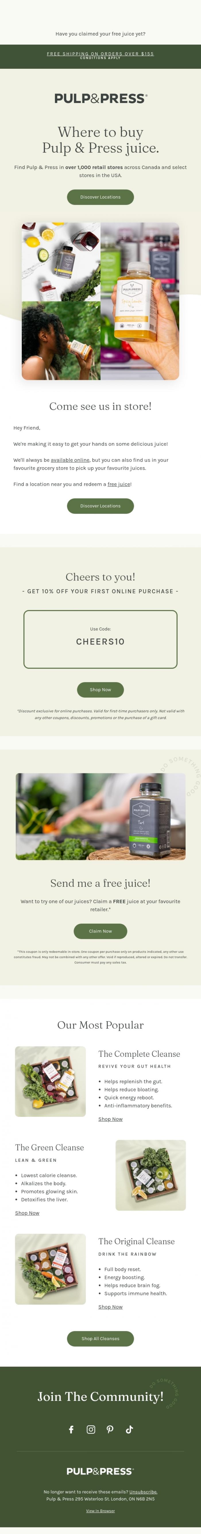 Email Design Inspiration from Pulp & Press, Here's everywhere you'll find us!