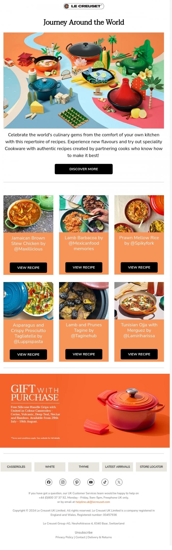 Email Design Inspiration from Le Creuset, Ready For Recipes?