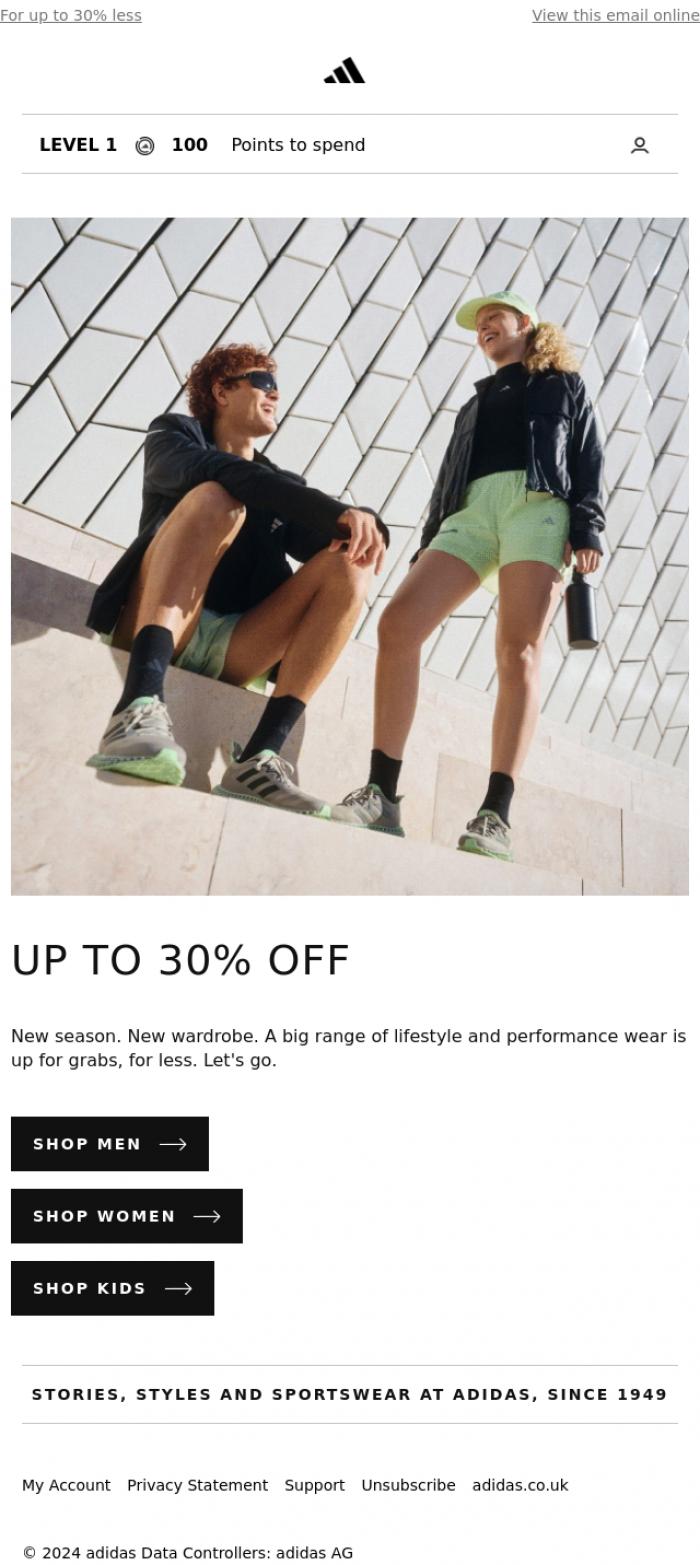 Email Design Inspiration from adidas, Get big looks