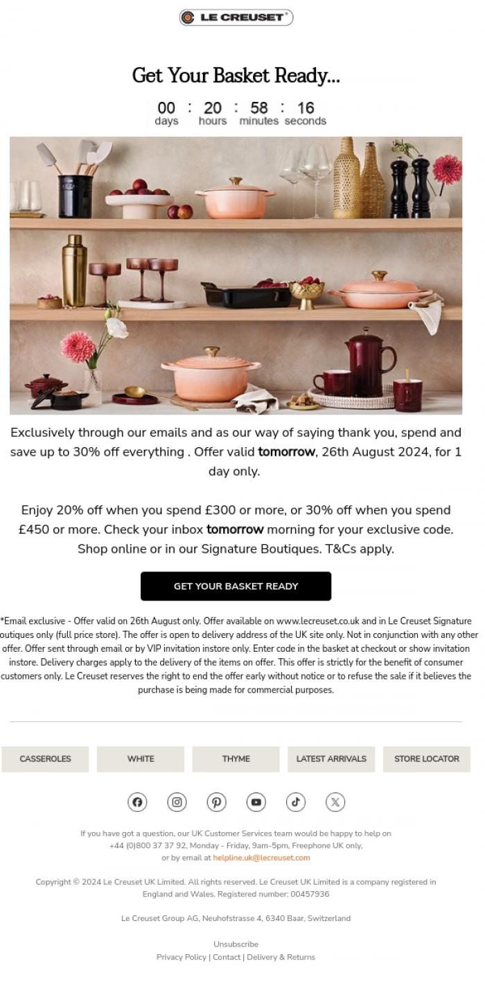 Email Design Inspiration from Le Creuset, Your Favourite Kind Of Email...