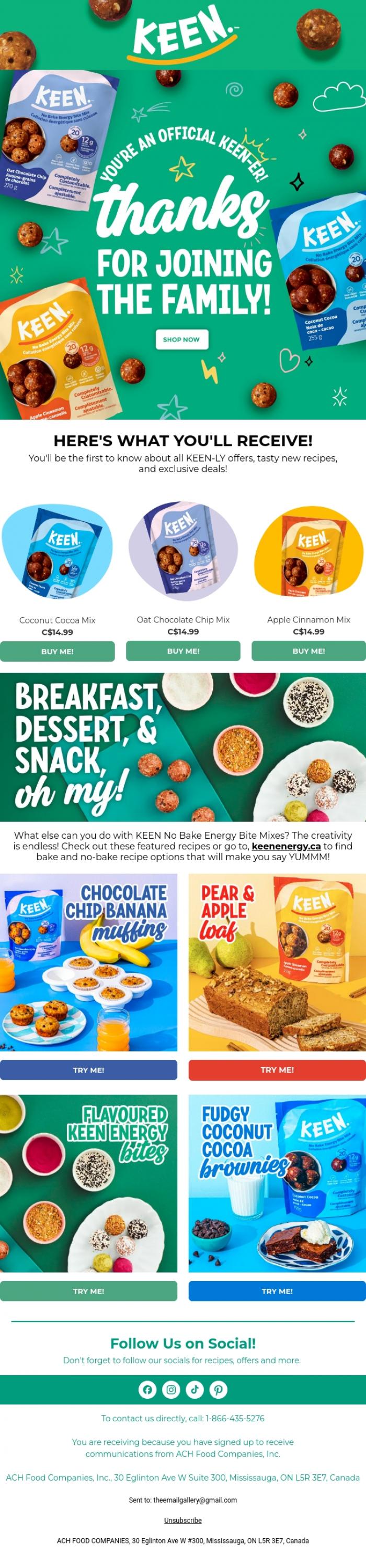 Email Design Inspiration from Keen Energy, Welcome KEEN-ER!