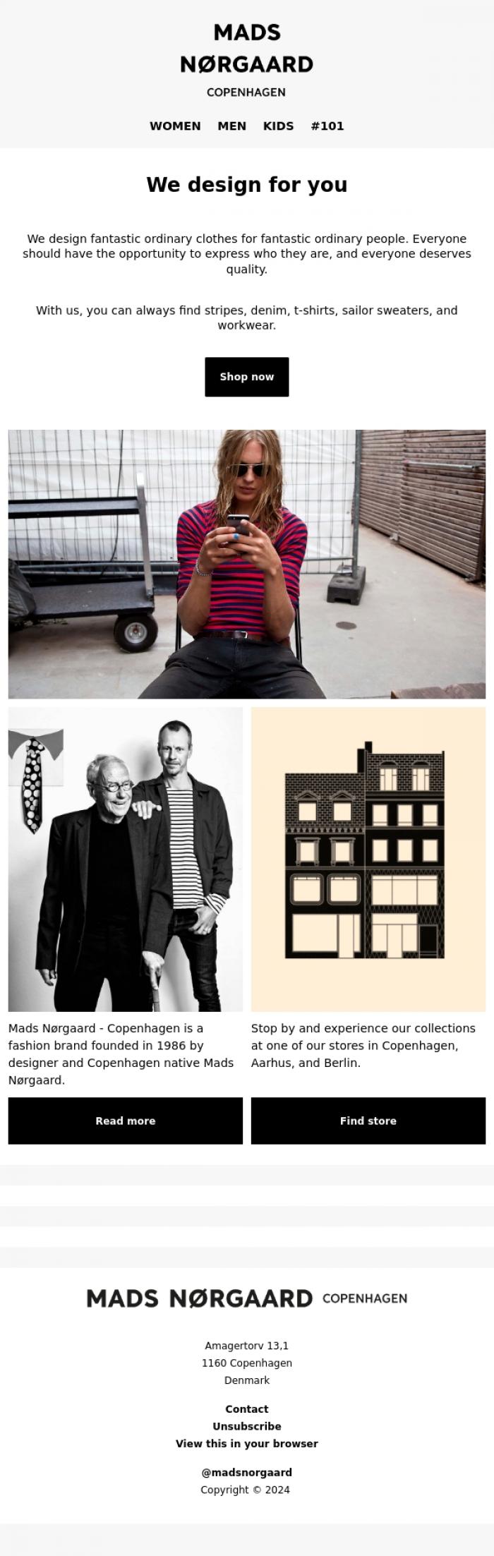 Email Design Inspiration from Mads N&oslash;rgaard - Copenhagen, We design for you!