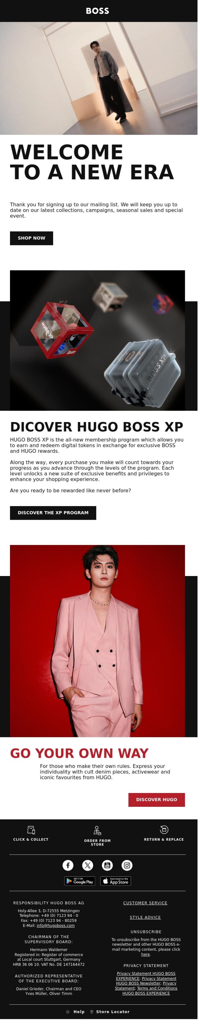 Email Design Inspiration from HUGO BOSS News, Step inside the world of HUGO BOSS