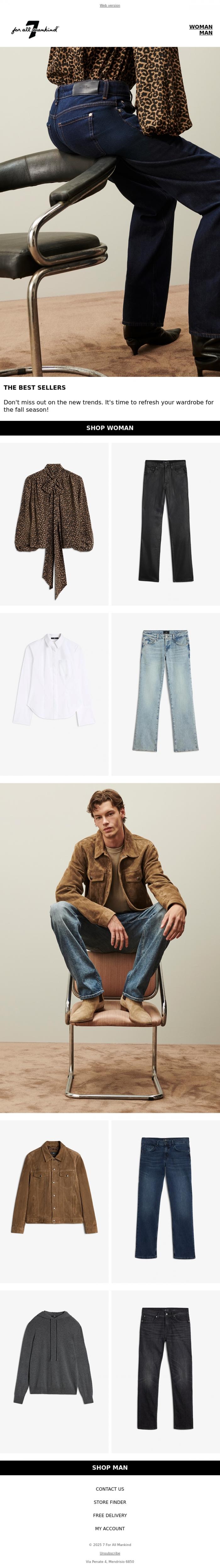 Email Design Inspiration from 7 For All Mankind, What everybody wants