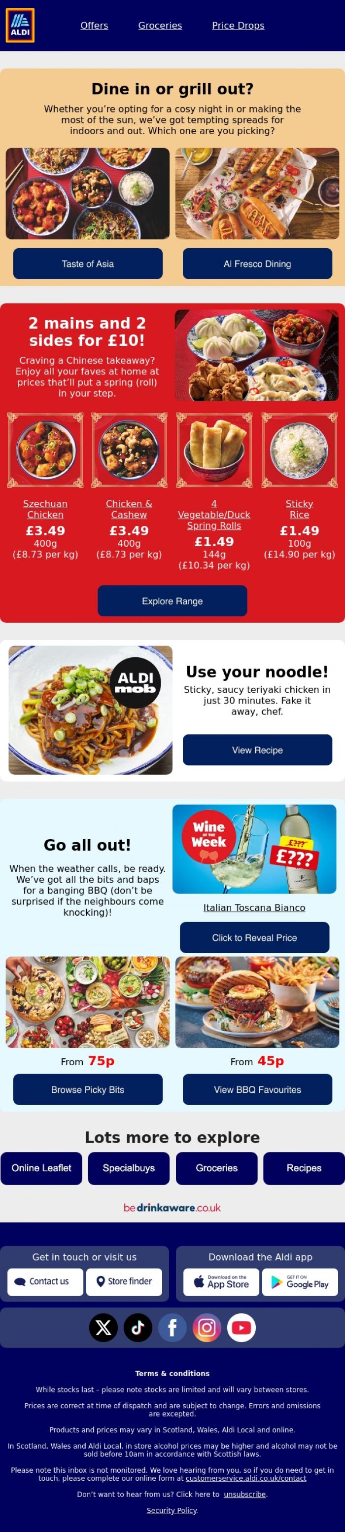Email Design Inspiration from ALDI UK, Break away from takeaways this spring!