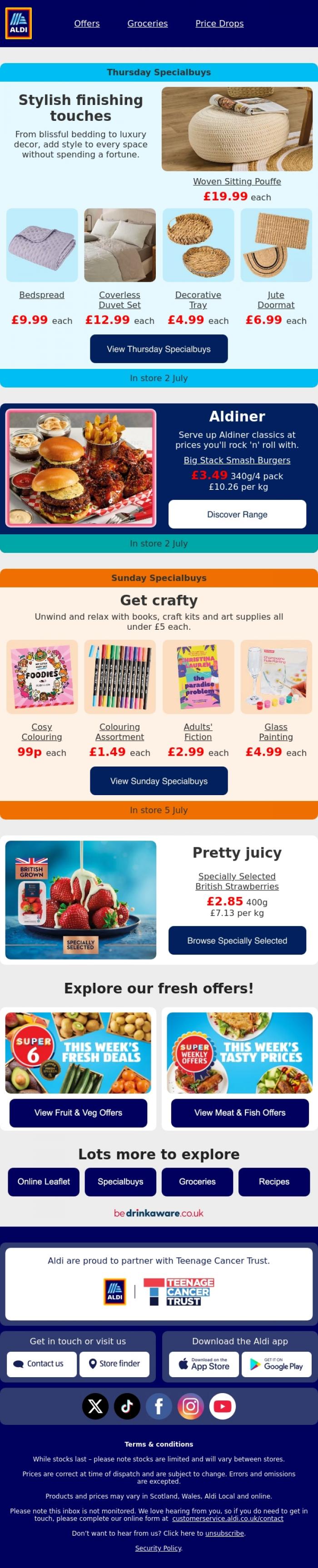 Email Design Inspiration from ALDI UK, Ooh what's Aldi up to now?