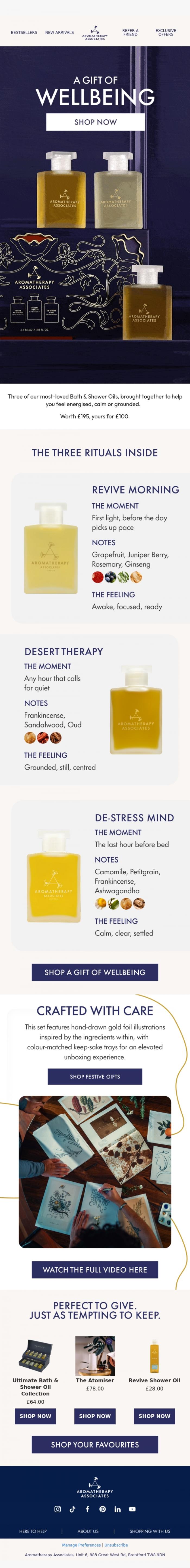 Email Design Inspiration from Aromatherapy Associates, The gift you'll want to keep...
