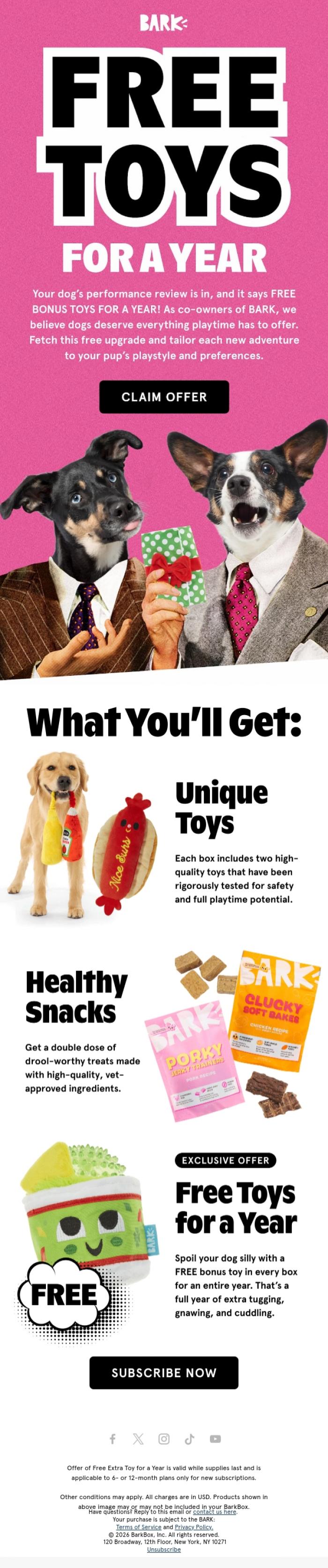 Email Design Inspiration from BARK, Now available, Your $144 bonus is on