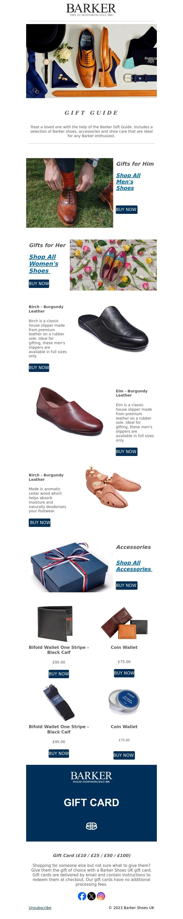 Email Design Inspiration from Barker shoes, 🎄 The Ultimate Holiday Gift Guide for Shoe Lovers from Barker - Shop Now!