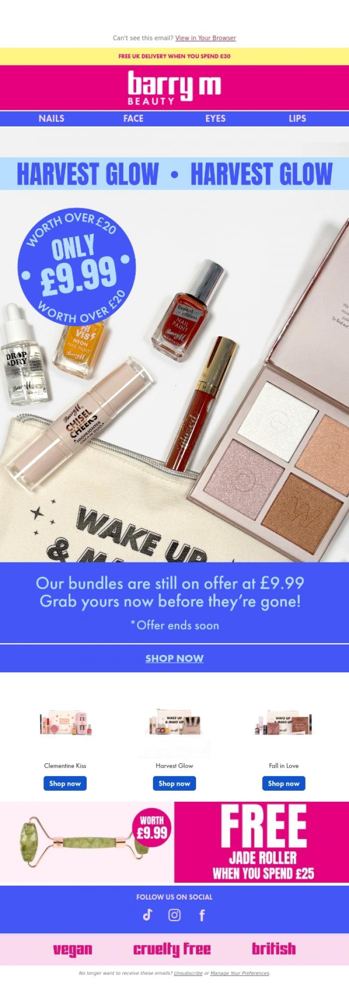 Email Design Inspiration from Barry M, &pound;9.99 Bundles! Don't Miss Out 💙