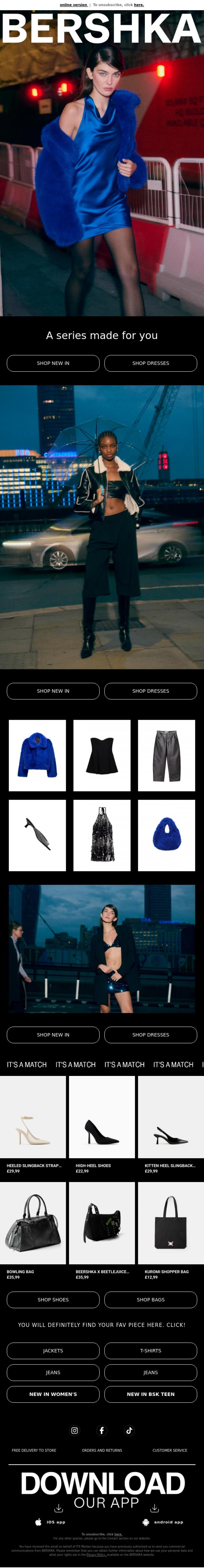 Email Design Inspiration from BERSHKA, BERSHKA Series 🪩 Ready to party
