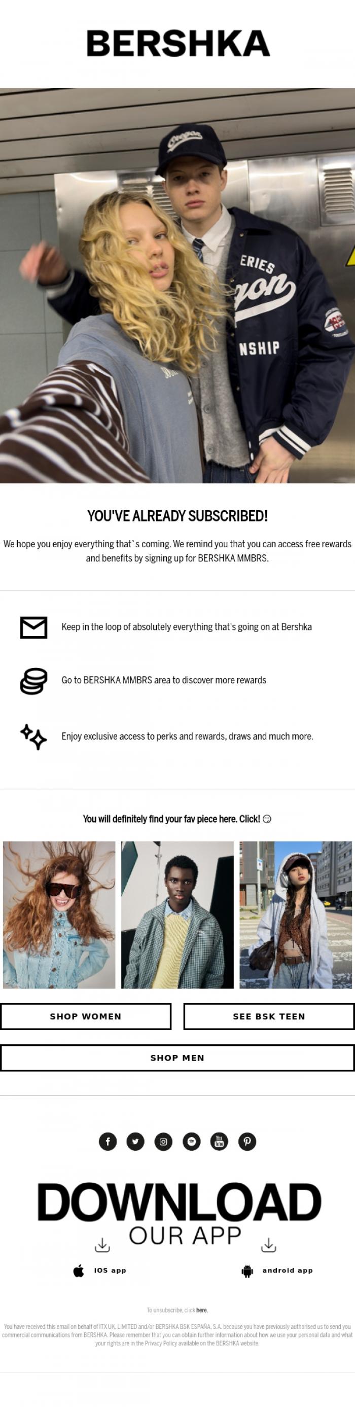Email Design Inspiration from BERSHKA, :: Welcome to BERSHKA🔥