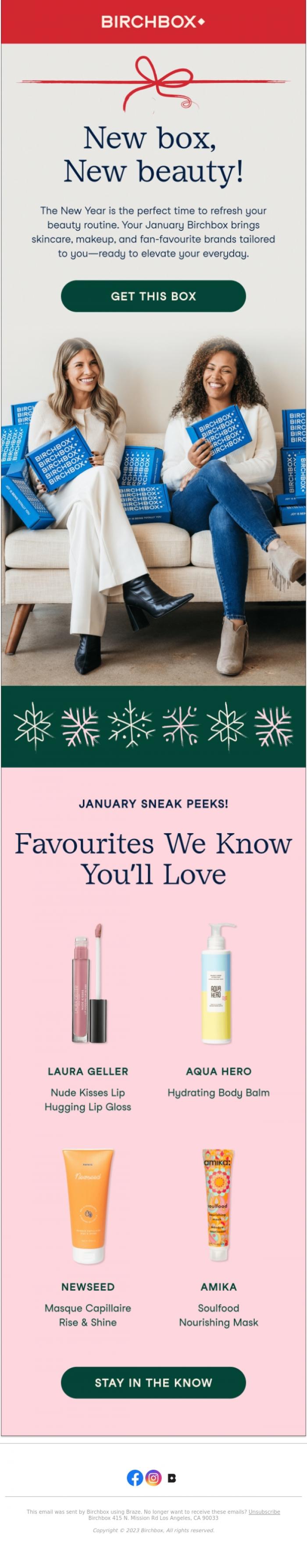Email Design Inspiration from Birchbox, New Box, New Beauty 💗