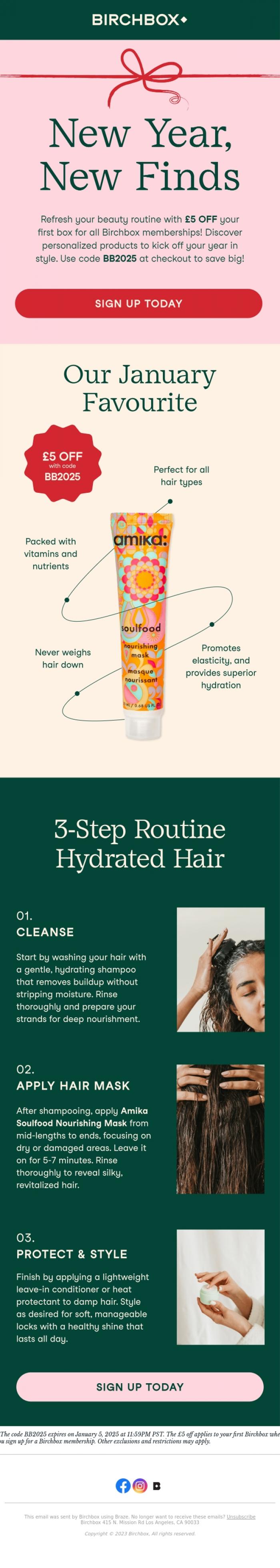 Email Design Inspiration from Birchbox, Refresh your Beauty Routine!