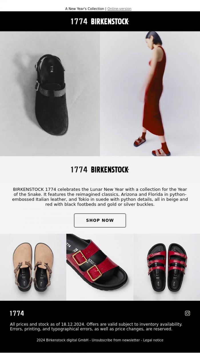 Email Design Inspiration from BIRKENSTOCK 1774, A Lunar New Year Transformation with BIRKENSTOCK 1774