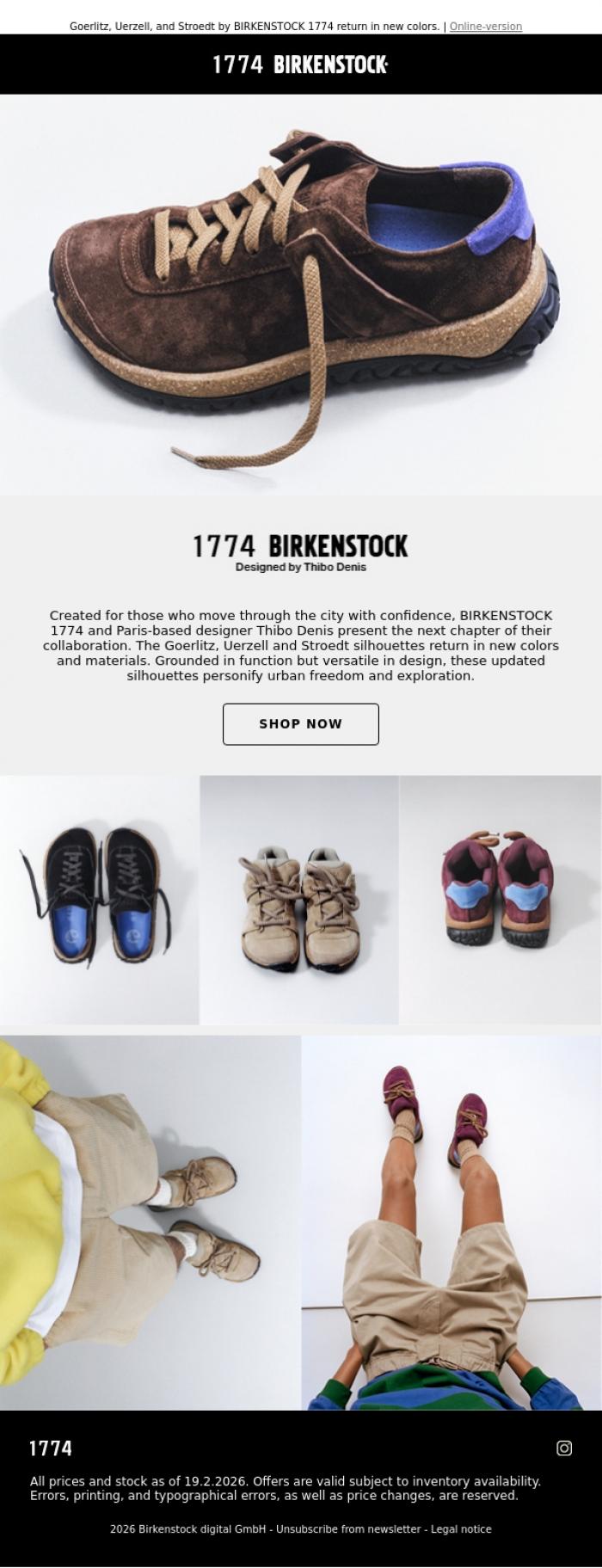 Email Design Inspiration from BIRKENSTOCK 1774, BIRKENSTOCK 1774 and Thibo Denis Unveil their Next Chapter