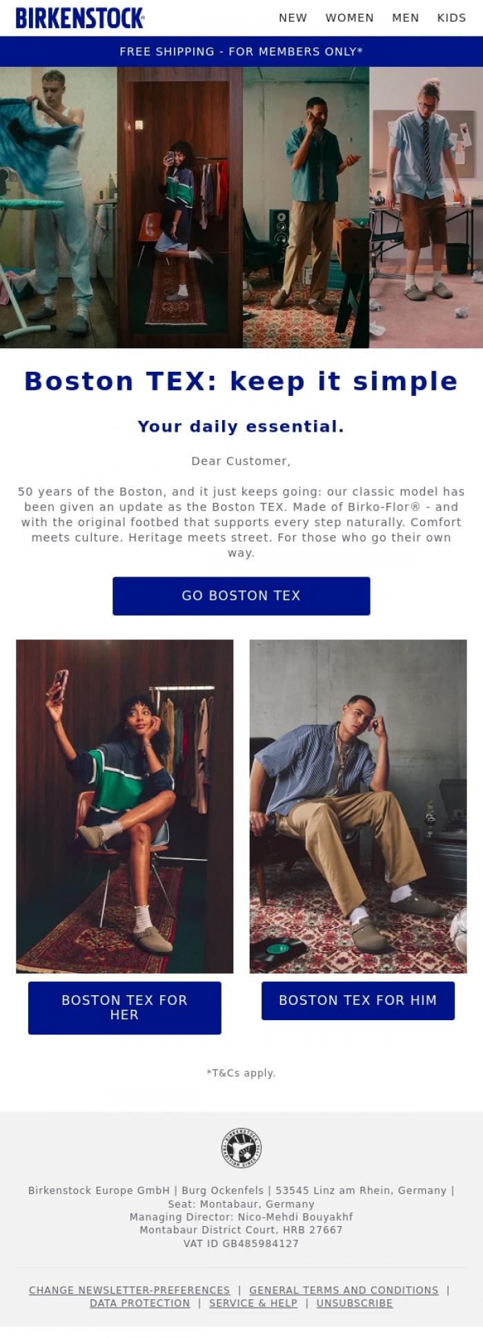 Email Design Inspiration from BIRKENSTOCK, Ever seen the Boston like this before?