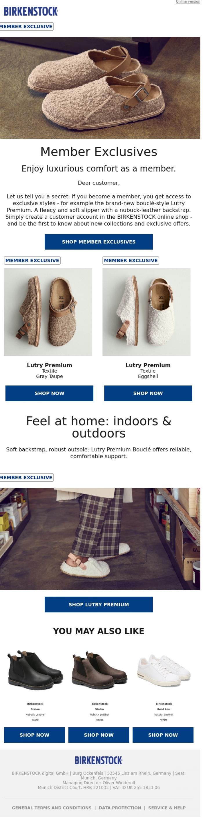 Email Design Inspiration from BIRKENSTOCK News, Not yet a Birkenstock member? Watch this!