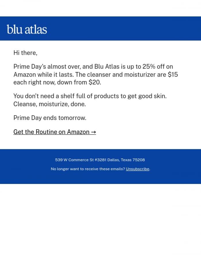 Email Design Inspiration from Blu Atlas, Save up to 25% off on Amazon.
