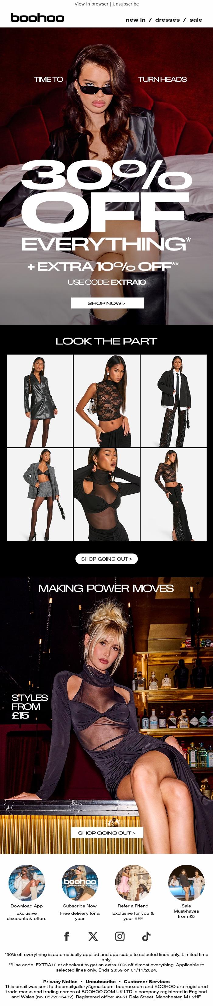 Email Design Inspiration from boohoo, Time to Turn Heads...
