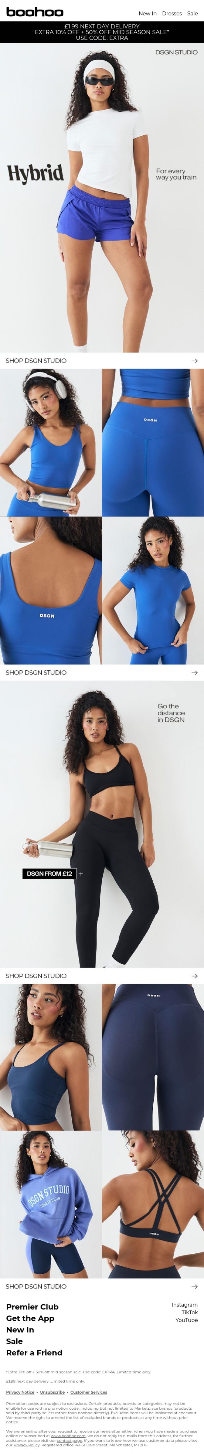 Email Design Inspiration from boohoo, DSGN Hybrid 💙