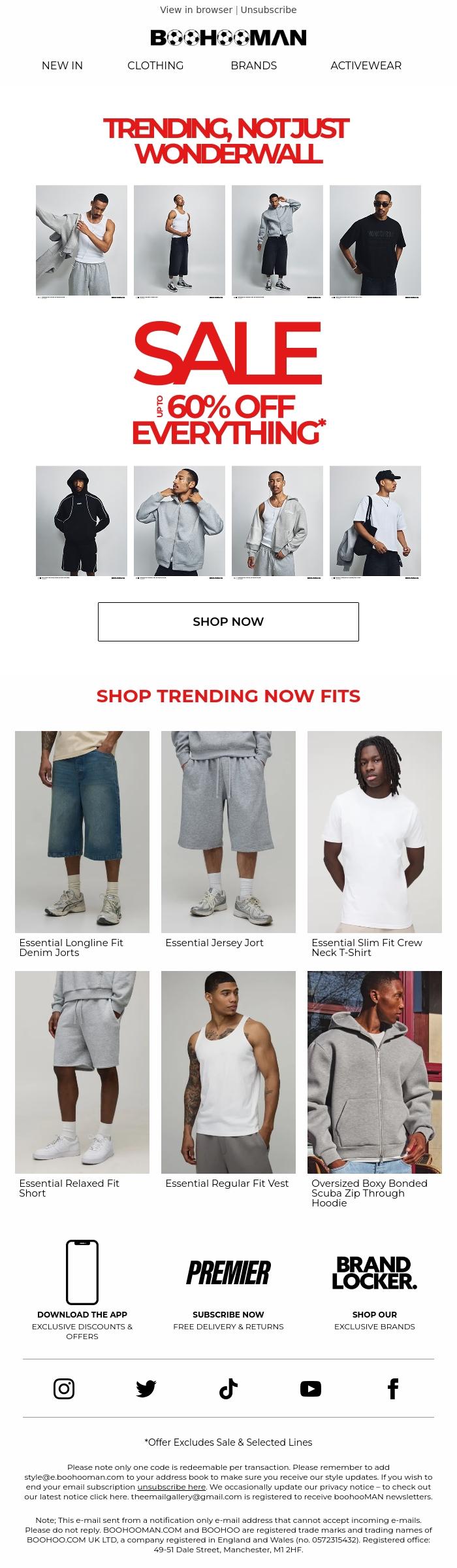 Email Design Inspiration from boohooMAN, Look like we've already won.