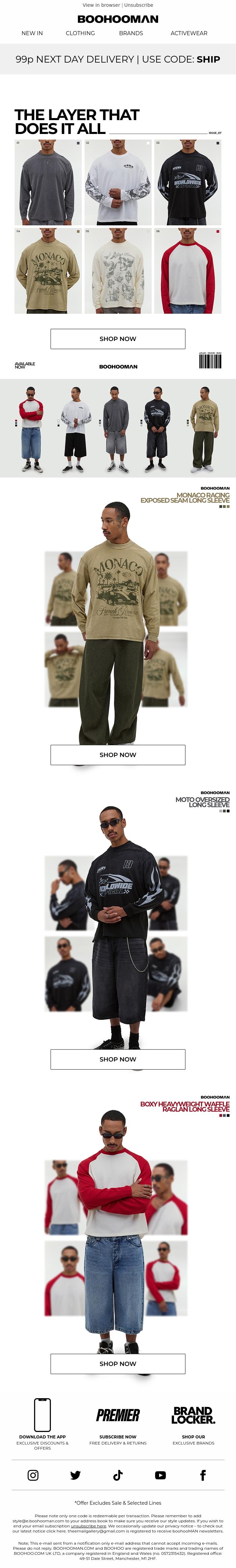 Email Design Inspiration from boohooMAN, Trending Now...