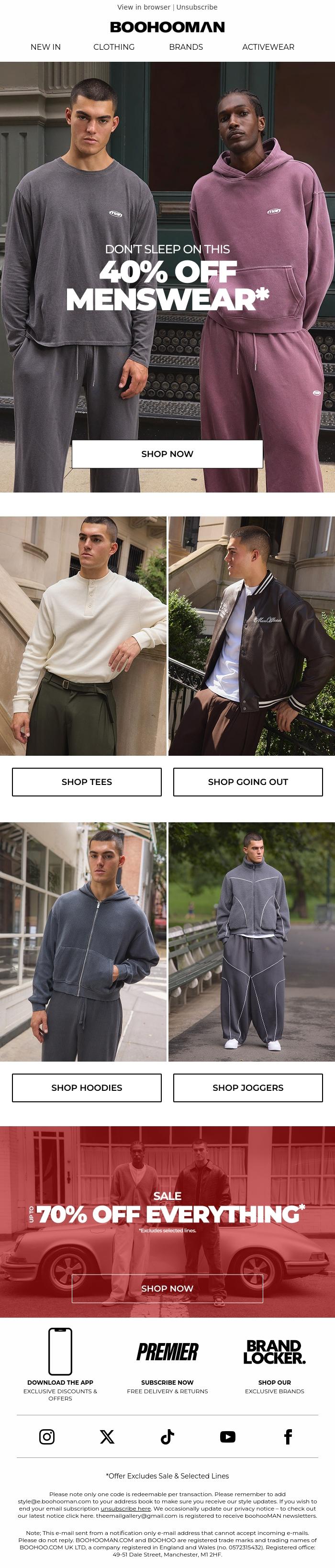 Email Design Inspiration from boohooMAN, Seen This Bro?