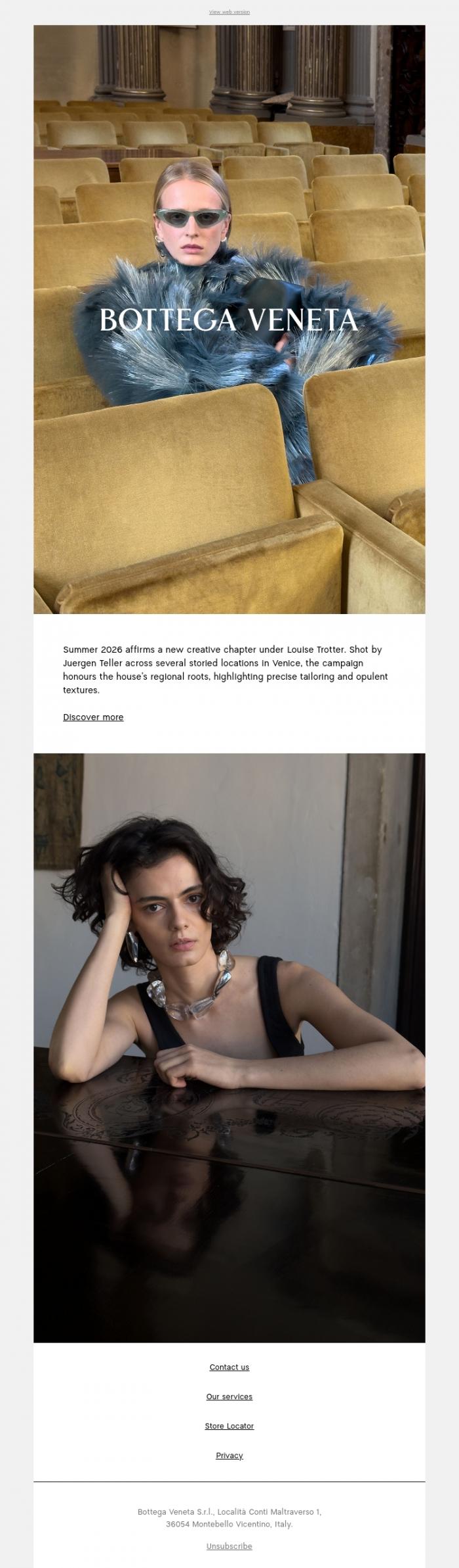 Email Design Inspiration from Bottega Veneta, Summer 2026