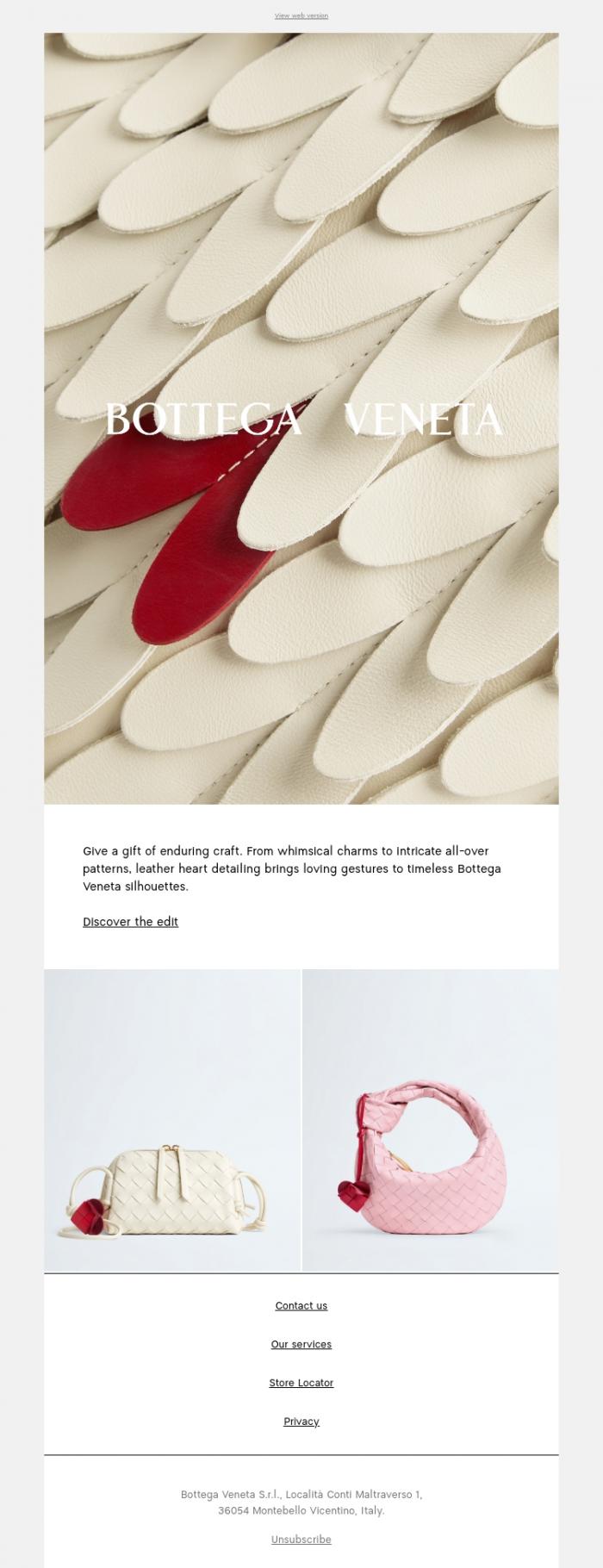 Email Design Inspiration from Bottega Veneta, Gifts <3