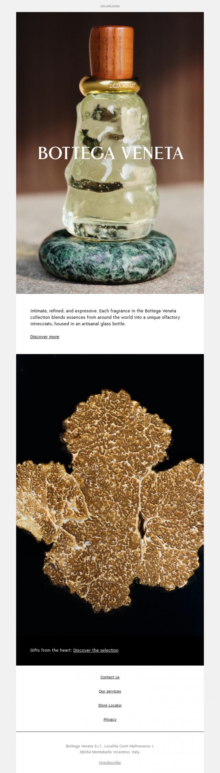 Email Design Inspiration from Bottega Veneta, Fragrances