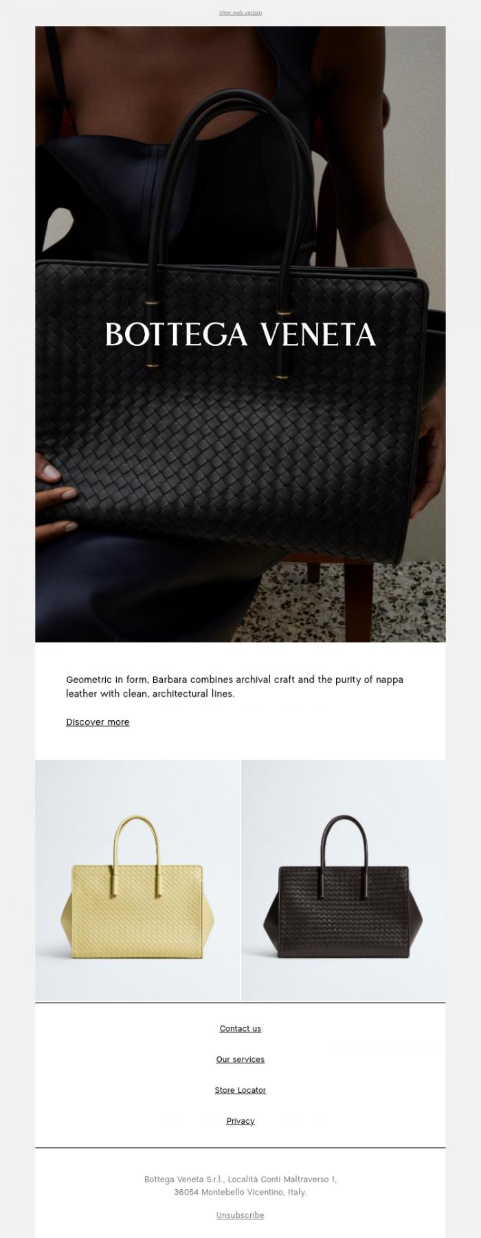 Email Design Inspiration from Bottega Veneta, Barbara