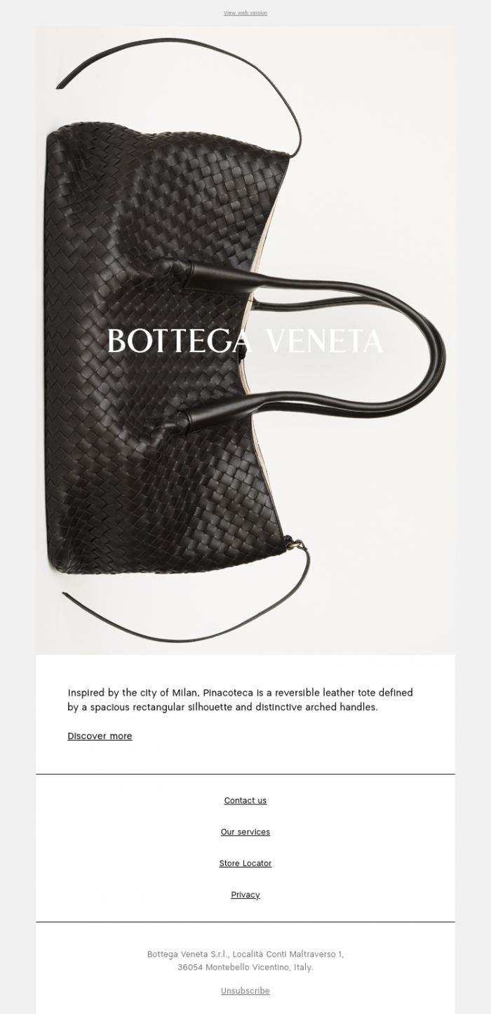 Email Design Inspiration from Bottega Veneta, Pinacoteca tote