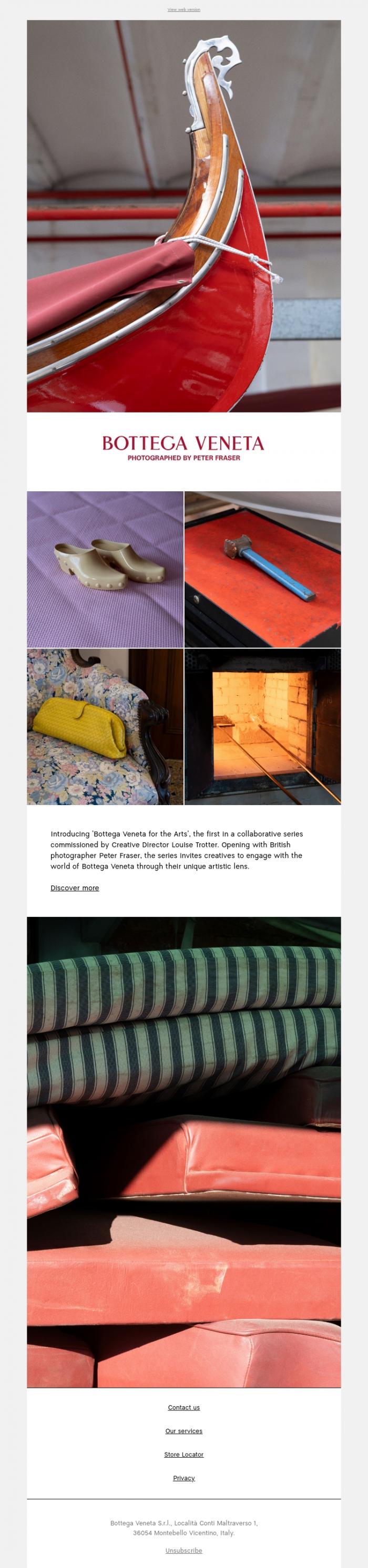Email Design Inspiration from Bottega Veneta, Bottega Veneta for the Arts