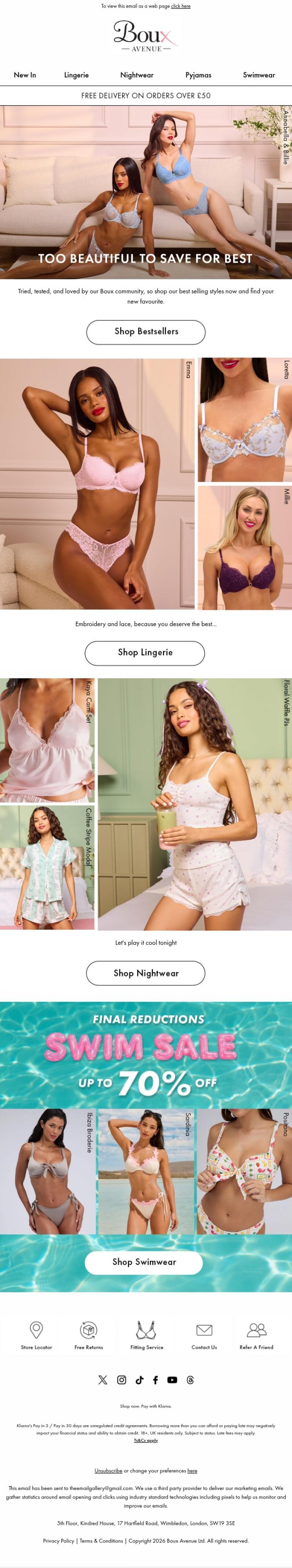 Email Design Inspiration from Boux Avenue, Bestsellers you'll wish you found sooner