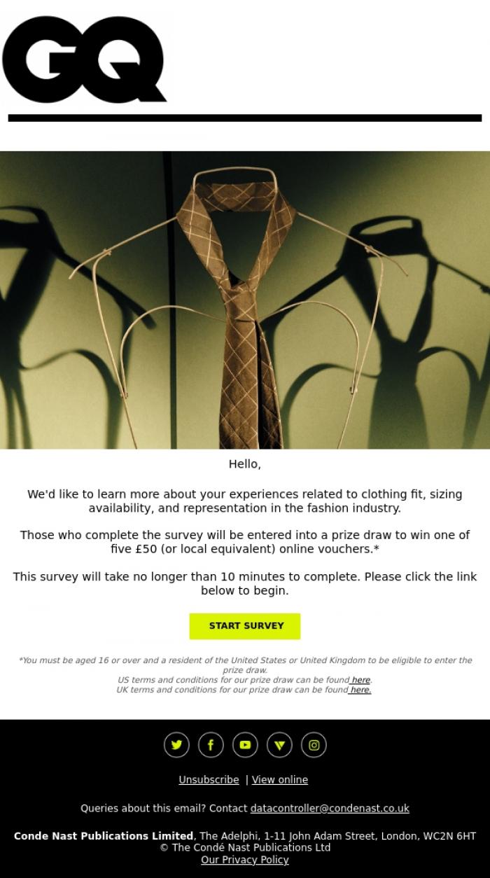 Email Design Inspiration from British GQ, Share your opinion with us