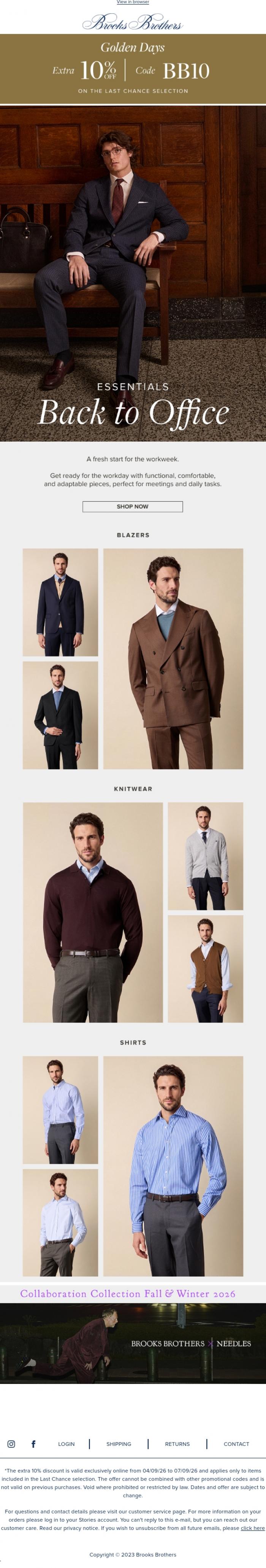 Email Design Inspiration from Brooks Brothers, A New Dress Code for the Office