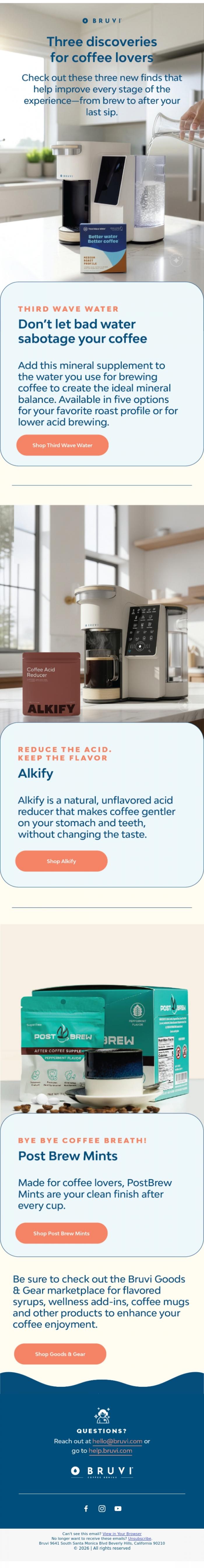 Email Design Inspiration from Bruvi | Coffee Genius, Have you discovered these yet? 👀