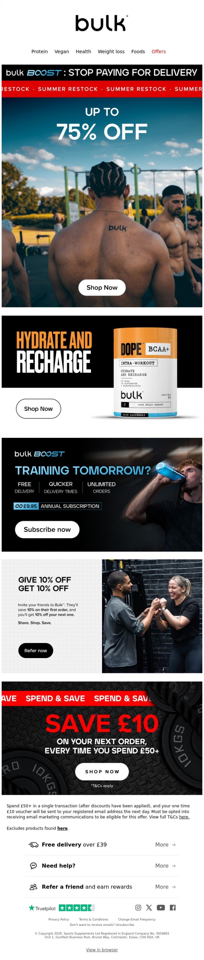 Email Design Inspiration from Bulk&trade;, Summer Must-Haves ☀️