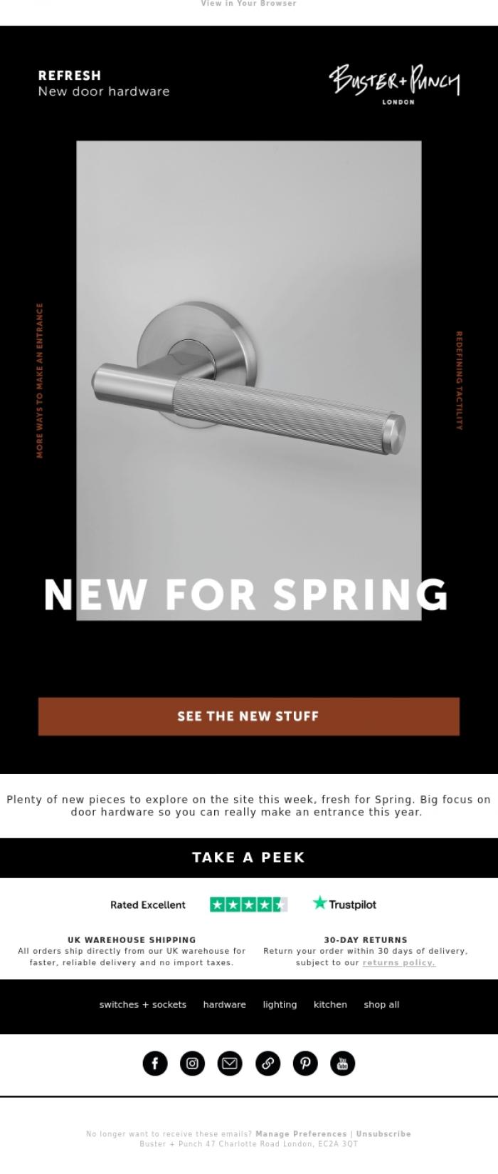 Email Design Inspiration from Buster + Punch, NEW IN - Check Out the Latest B+P