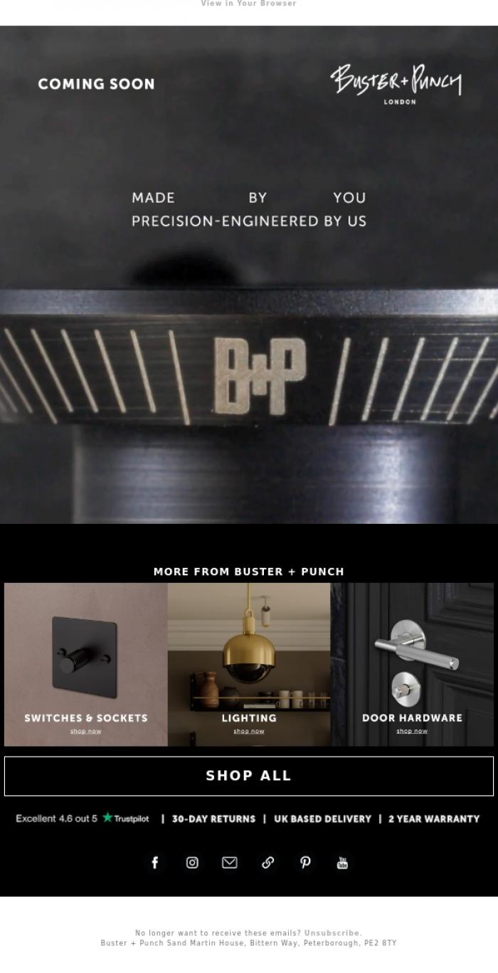 Email Design Inspiration from Buster + Punch, Heads Up, UK - We Saved The Best Till Last