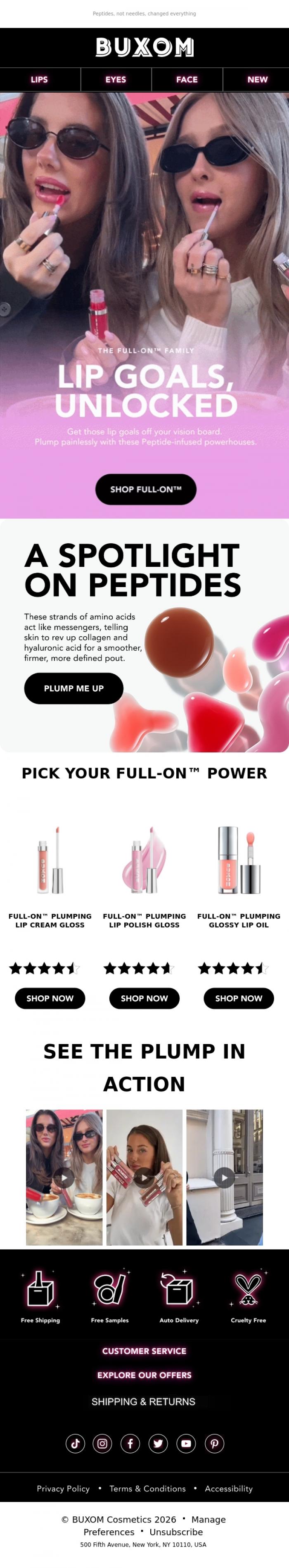 Email Design Inspiration from BUXOM Cosmetics, The lip "hack" outperforming filler
