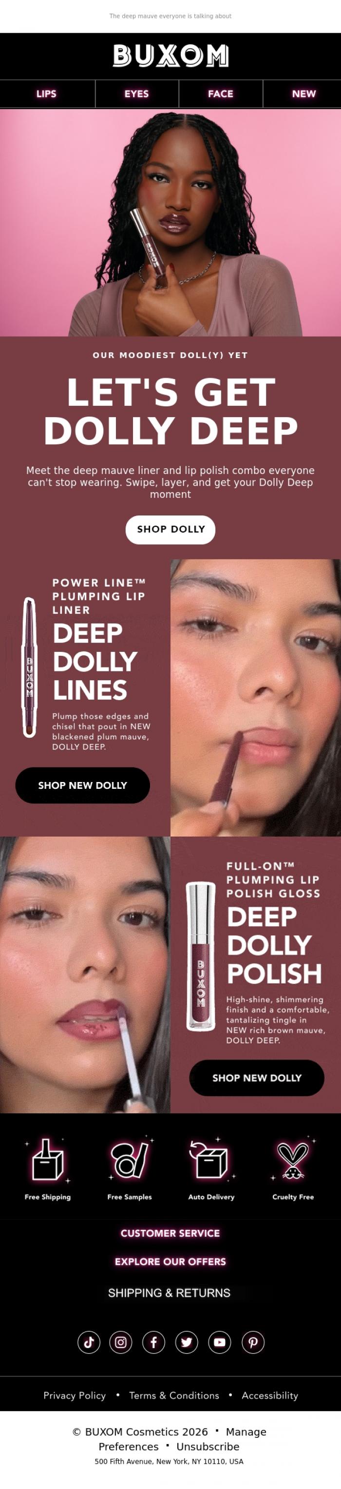 Email Design Inspiration from BUXOM Cosmetics, This lip combo is all over our FYP