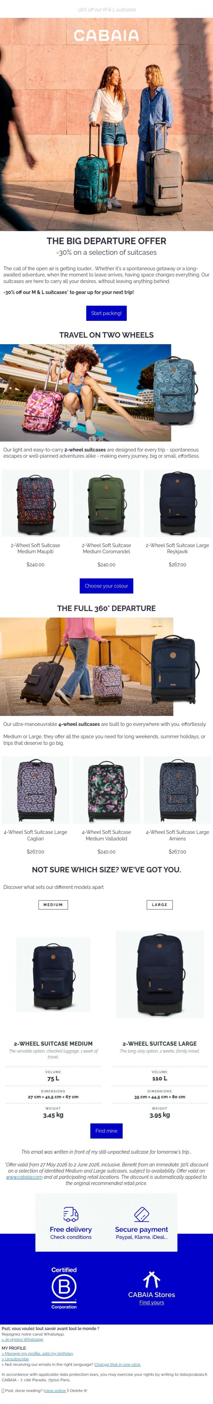 Email Design Inspiration from CABAIA, Ready to go?